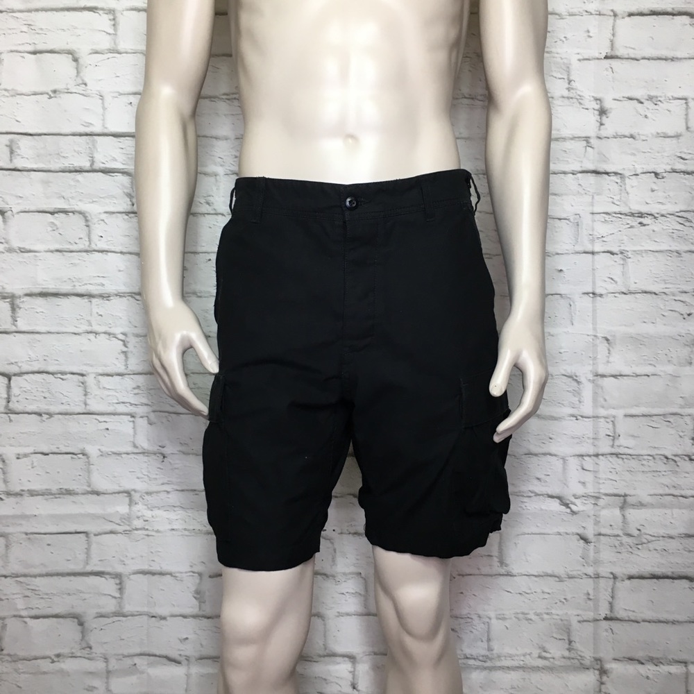 Supreme Mens Black Utility Cargo Shorts 32 Cotton